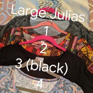 4 LuLaRoe Julia dresses